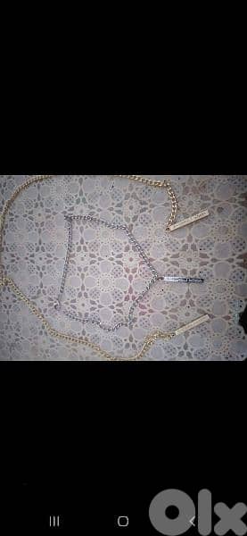 necklace authentic Michael kors necklace double chain 2 colours 8