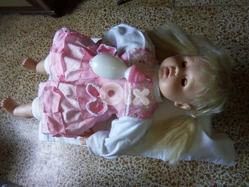 BABY BIG GIRL 52Cm Stuffed Still Good doll+Talking disc, no batteries 4