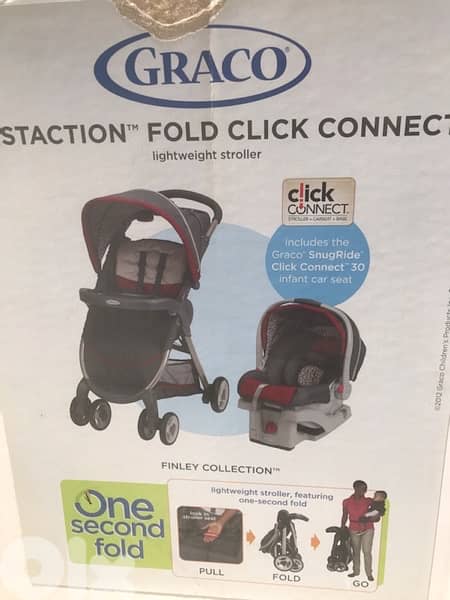 pousset w car seat  ( graco ) plus bombino car seat 2