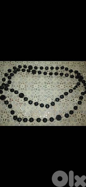necklace 2 models necklace beads black 7