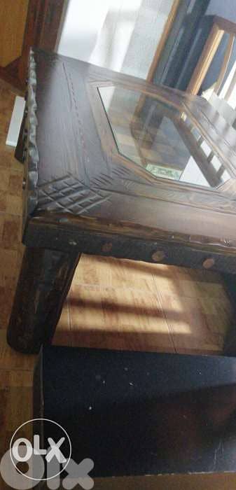 Wood Table طاولة خشب USDT 1