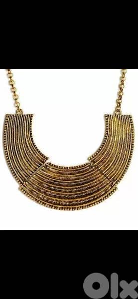 necklace vintage egyptian princess necklace copper tone 3