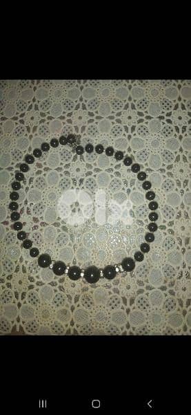 vintage black pearl necklace choker 4