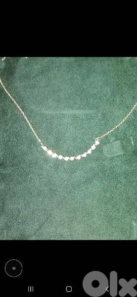 necklace gold tone with strass stones 5