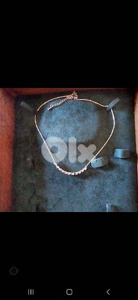 necklace gold tone with strass stones 8