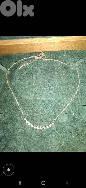 necklace gold tone with strass stones 9