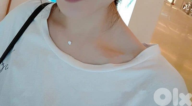 necklace invisible necklace with big stone zirkone 6