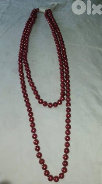 necklace set Vintage red pearl necklace and bracelet 10