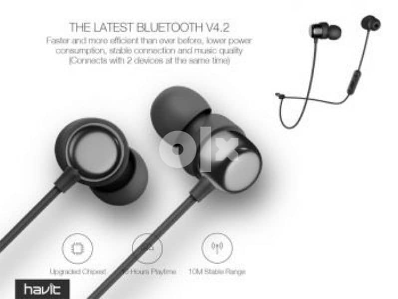 HAVIT I39 Bluetooth In Ear Running Headphones Bluetooth V4.2 IPX5 1