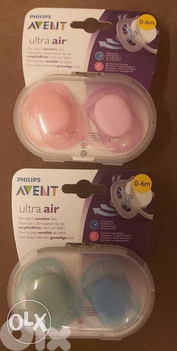 Avent ultra air soothers for girls 1