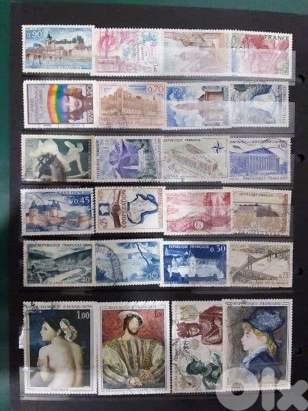 France 1960's old  24 stamps Lot# SPFR-8 طوابع فرنسية قديمة 1