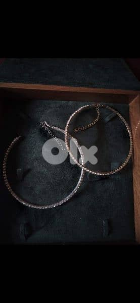 necklace one line necklace zirkon gold or silver tone 2