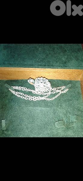 long chain glass transparent pendant 3