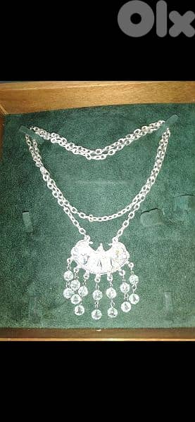 long chain glass transparent pendant 6