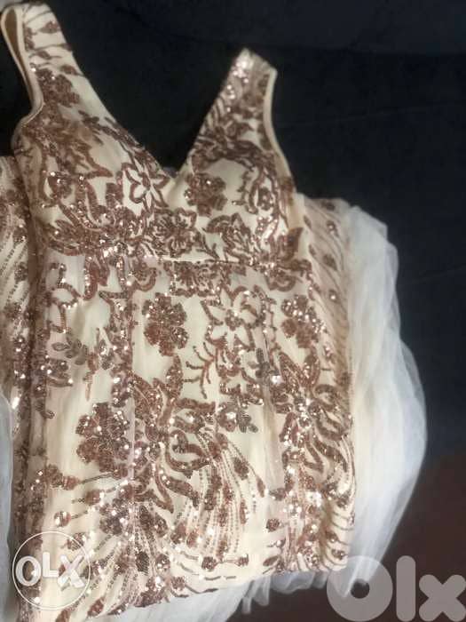 فستان women clothing, evening dress, wedding, Long Gold Dress 1