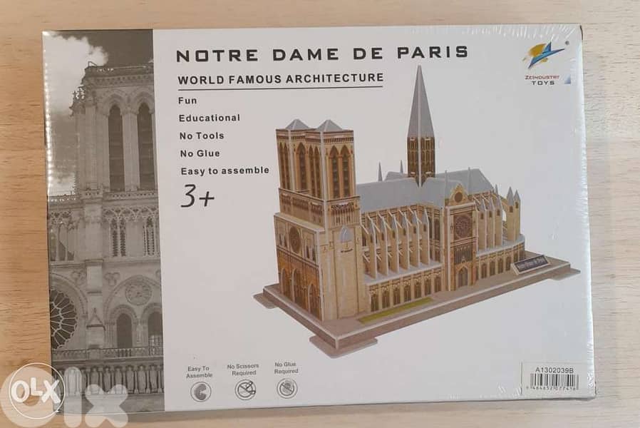 Notre Dame De Paris 3D puzzle. 0