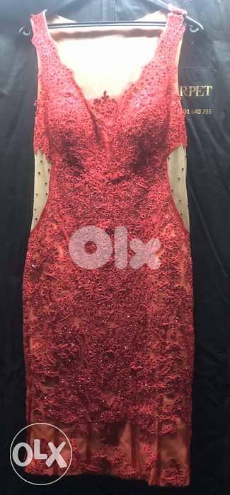 women clothing, فستان, Red carpet, Red Short Dress, high +++ quality 3