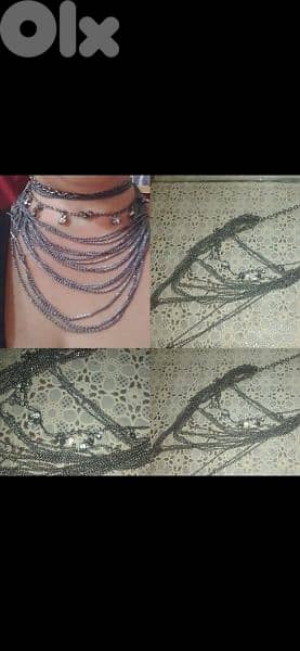 necklace sanessel taba2at 3a2ed ma3 strass 1=7$ or 3= 15$ 0