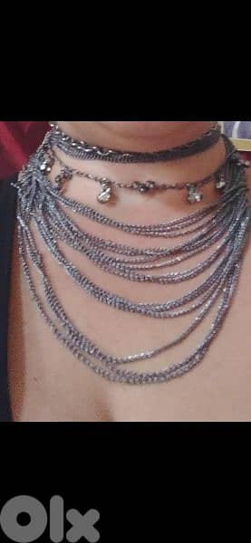 necklace sanessel taba2at 3a2ed ma3 strass 1=7$ or 3= 15$ 7