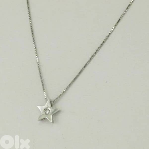 necklace star pendant 925 silver 5grams 5