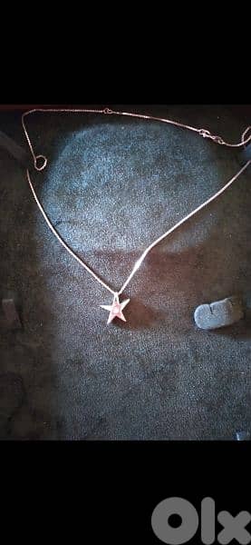 necklace star pendant 925 silver 5grams 7