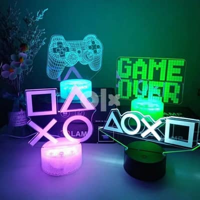 Gaming Room  Setup Lighting Decor 3D LED Night Lamp - 7 Color Change