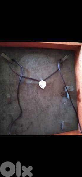 necklace heart shape crystal pendant on satin 1=5$ or 3= 13$ 2