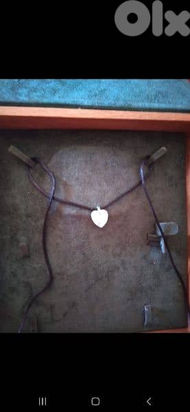 necklace heart shape crystal pendant on satin 1=5$ or 3= 13$ 4