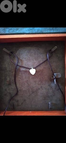 necklace heart shape crystal pendant on satin 1=5$ or 3= 13$ 6