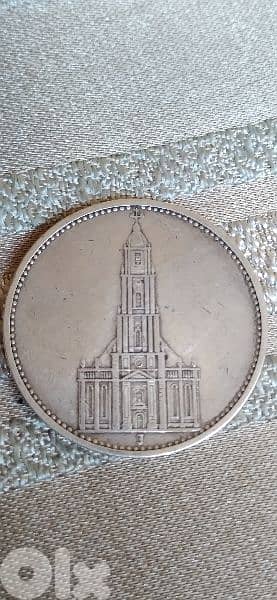 German Nazi Silver Memorial Coin for Churech Potesdam year 1934 1
