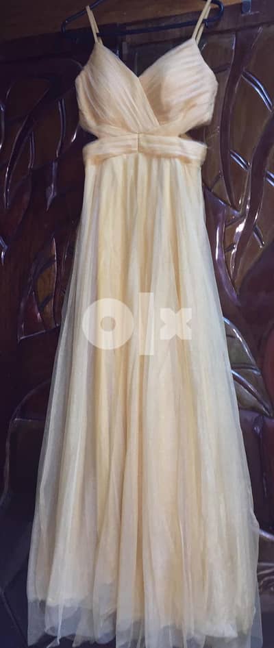Yellow evening dress