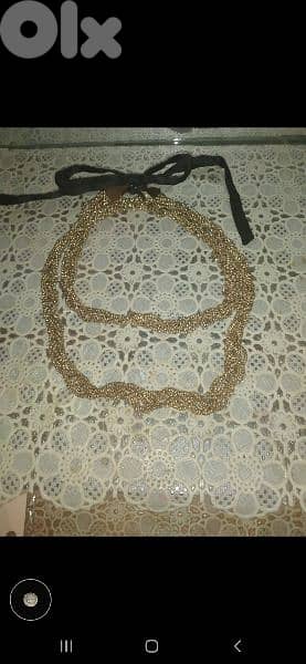 necklace 3a2ed dahabe ma3 ribbon satin 6