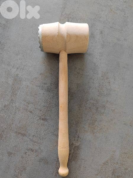 wooden meat mallet 0