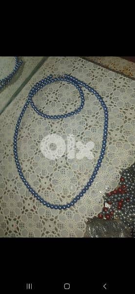 necklace blue pearl long necklace 1=7$ or 3= 15$ 1