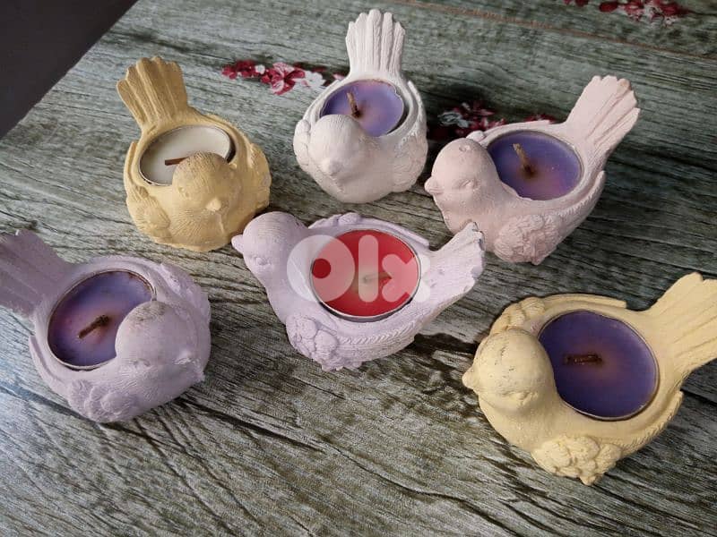 Gorgeous candles bird stand for decoration 3