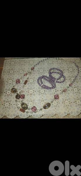 necklace set 3a2ed ma3 esswara purple high quality 4