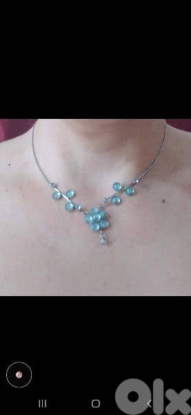 necklace blue sky necklace high quality vintage 1