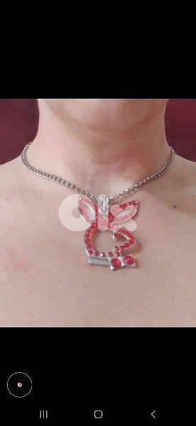 necklace strass with chain 2