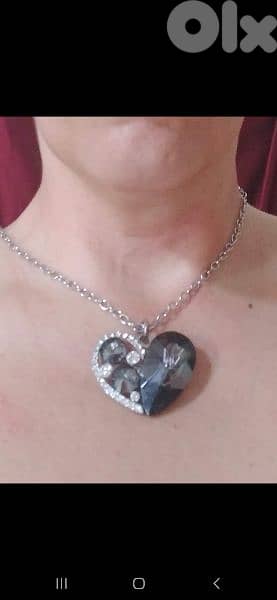 necklace strass with chain 3