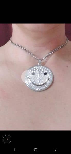 necklace strass with chain 7