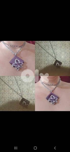 necklace strass with chain 15