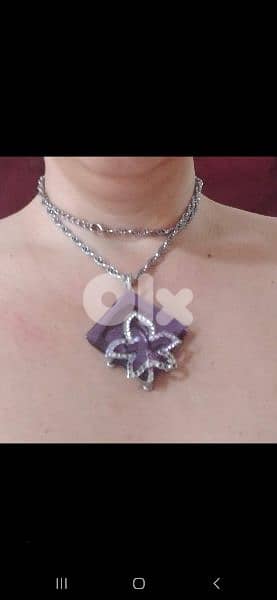 necklace strass with chain 17