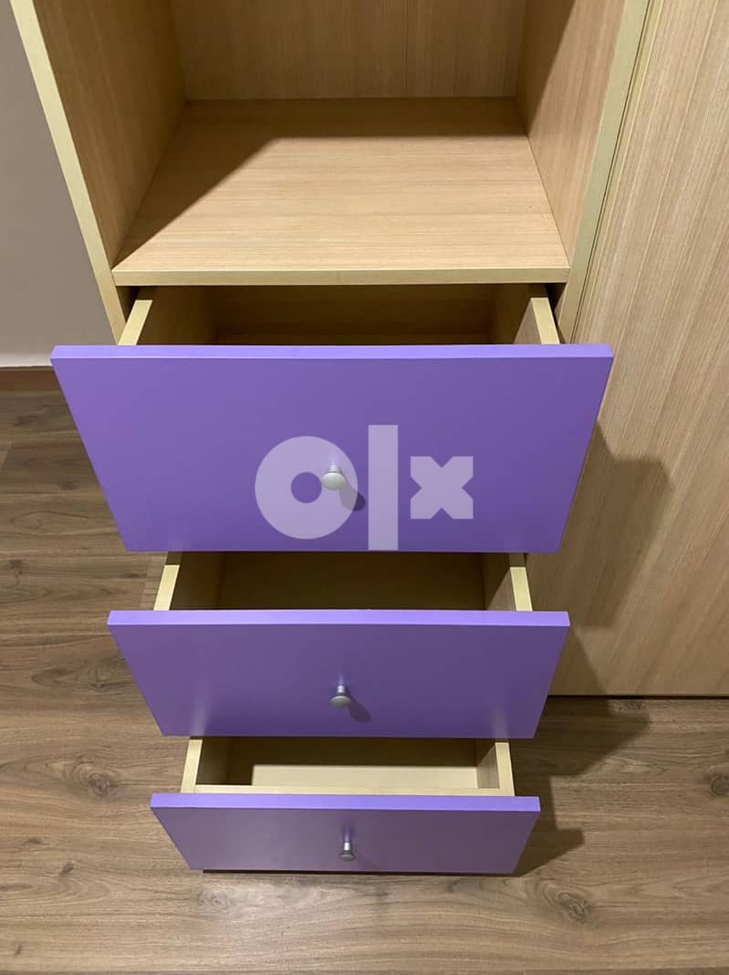 chambre enfant fille / kids bedroom 3 beds / girl/baby 2