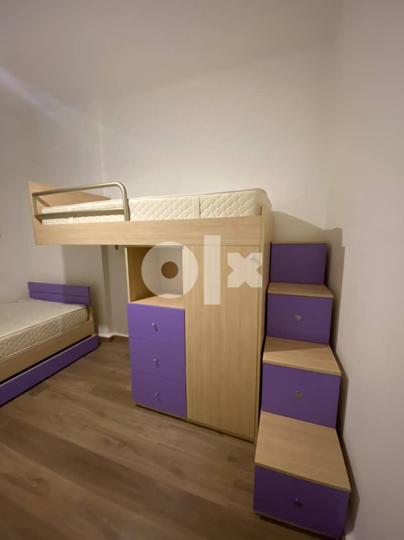 chambre enfant fille / kids bedroom 3 beds / girl/baby 5