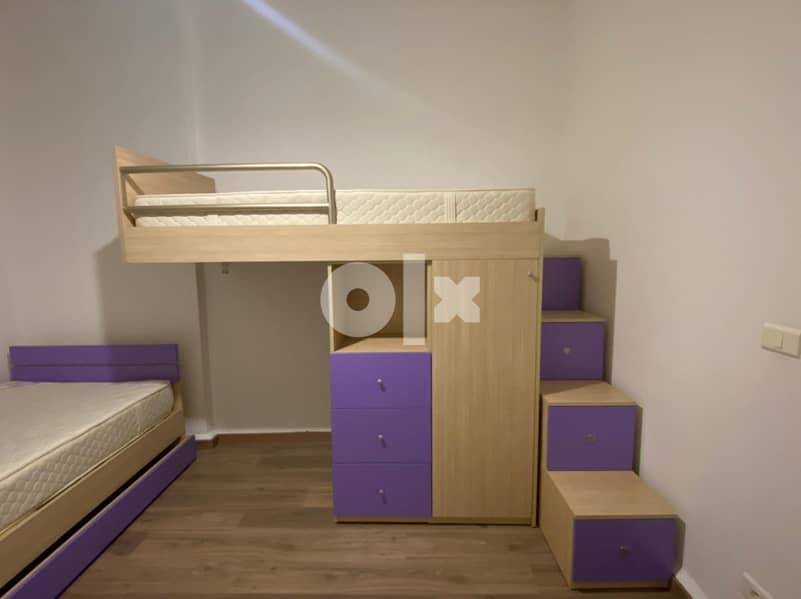 chambre enfant fille / kids bedroom 3 beds / girl/baby 6