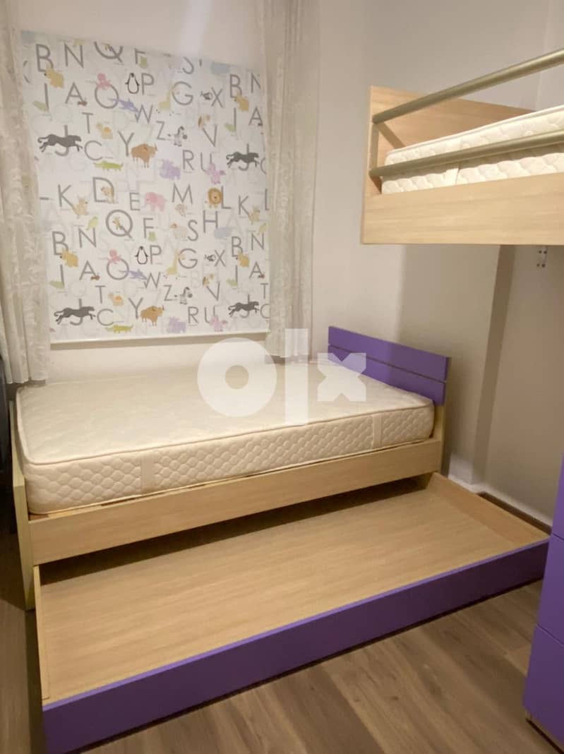 chambre enfant fille / kids bedroom 3 beds / girl/baby 7