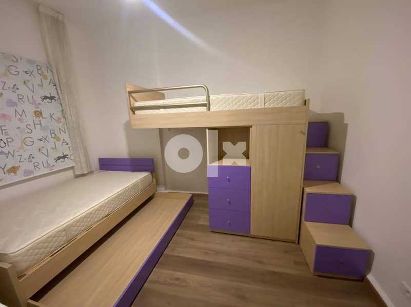 chambre enfant fille / kids bedroom 3 beds / girl/baby 8