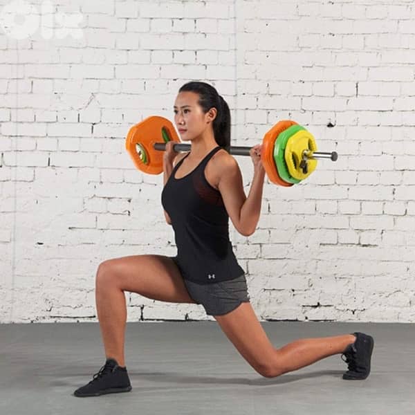 20kg Standard Rubber Coloured Barbell 3