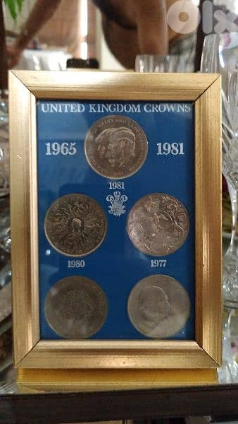 United Kingdom Crown Set Memorial Coins 1965 to 1981 1