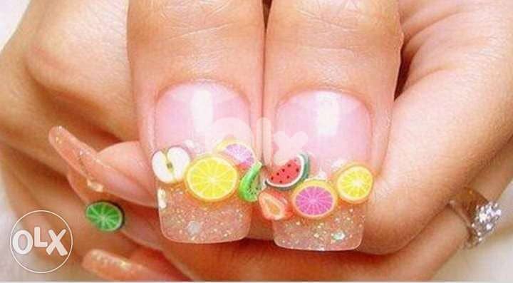 fast nails art 3D fruit nails decoration 0
